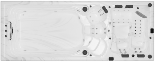 Schmeller Swim Spa Family Topview